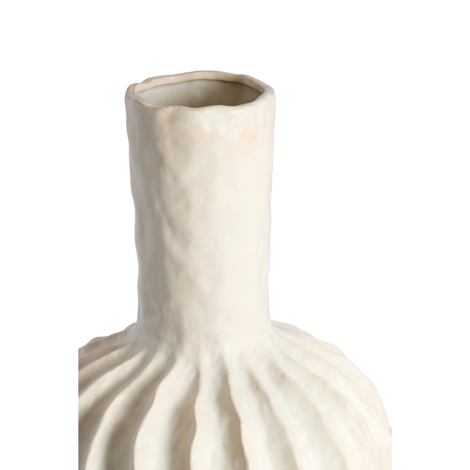 Vase deco Ø27x40,5 cm SENAGO ceramics cream