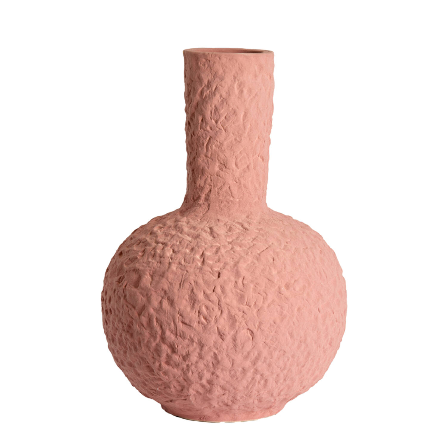 Vase deco Ø27x40 cm SACILE ceramics matt old pink