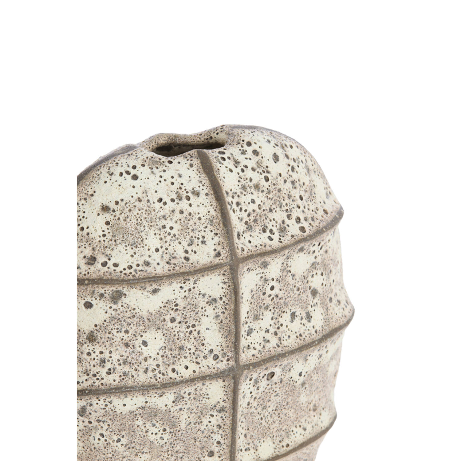 Vase deco 25x12,5x28 cm MANTU ceramics matt dark brown+cream