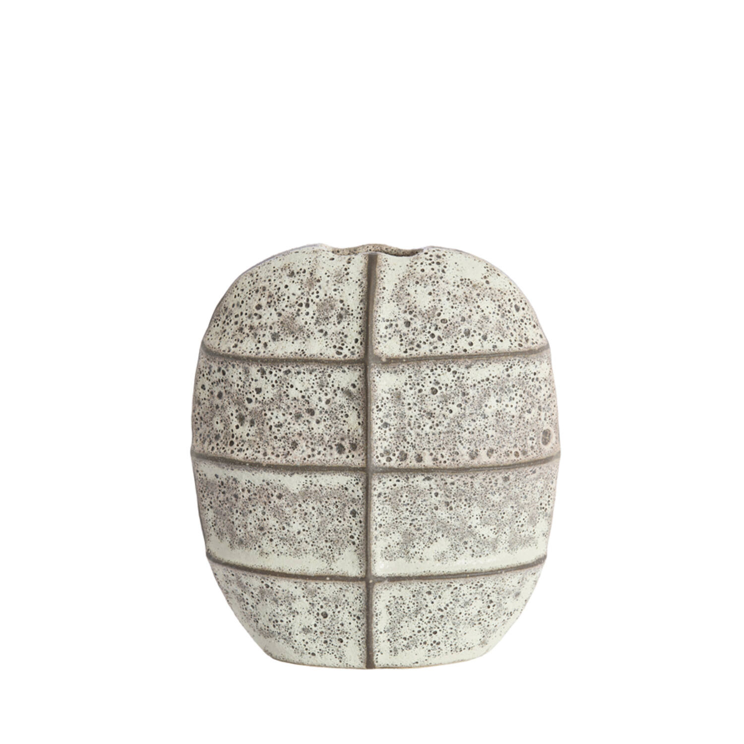 Vase deco 32x16x36 cm MANTU ceramics matt dark brown+cream