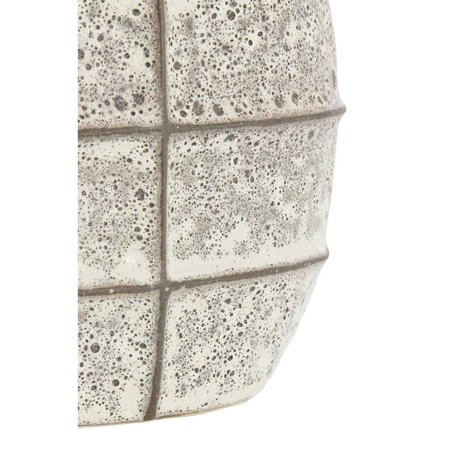 Vase deco 32x16x36 cm MANTU ceramics matt dark brown+cream