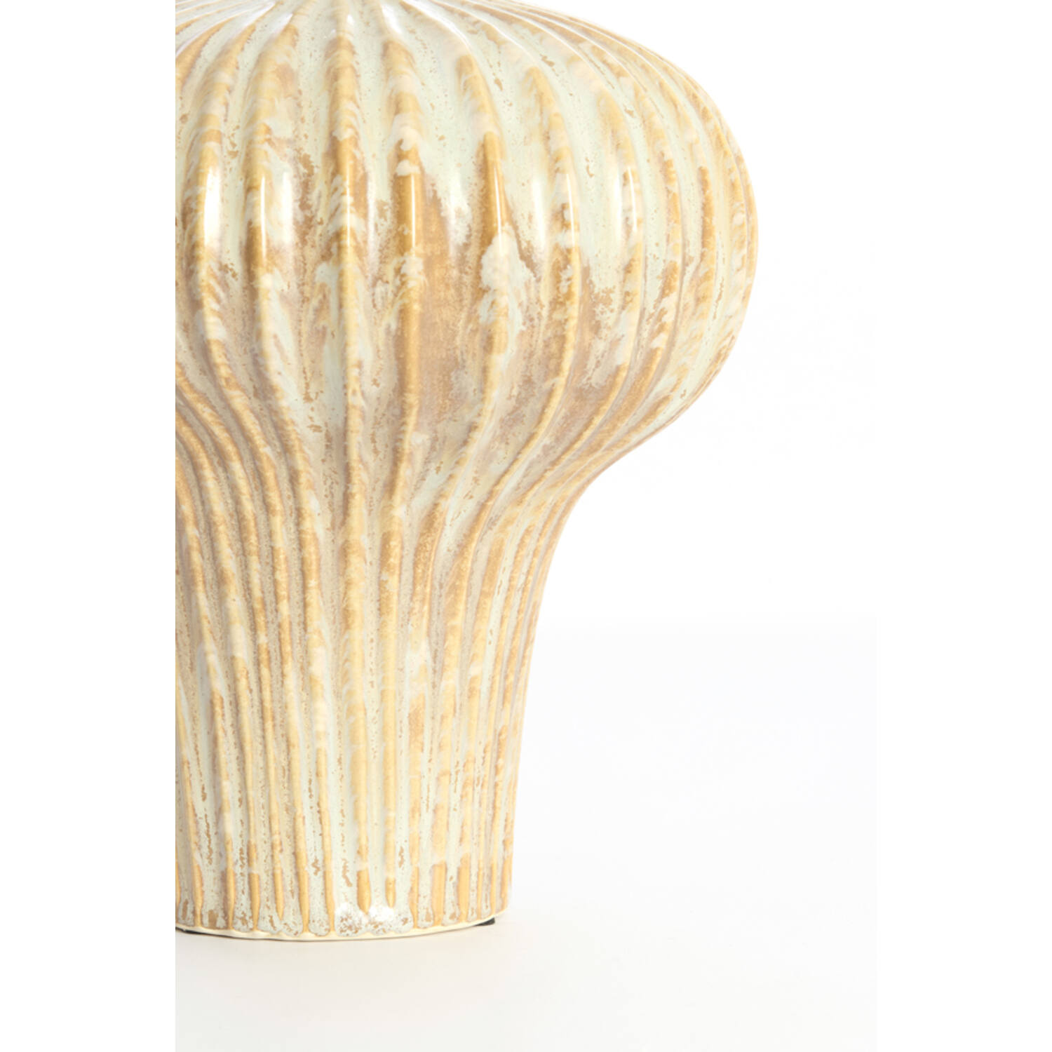Vase deco 23x22x32,5 cm NEVANO cream+orange-brown