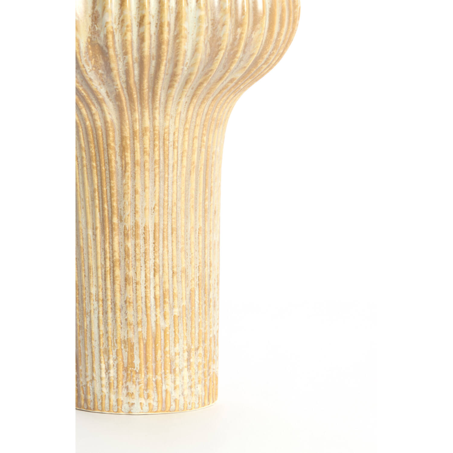 Vase deco Ø23,5x42,5 cm NEVANO cream+orange-brown