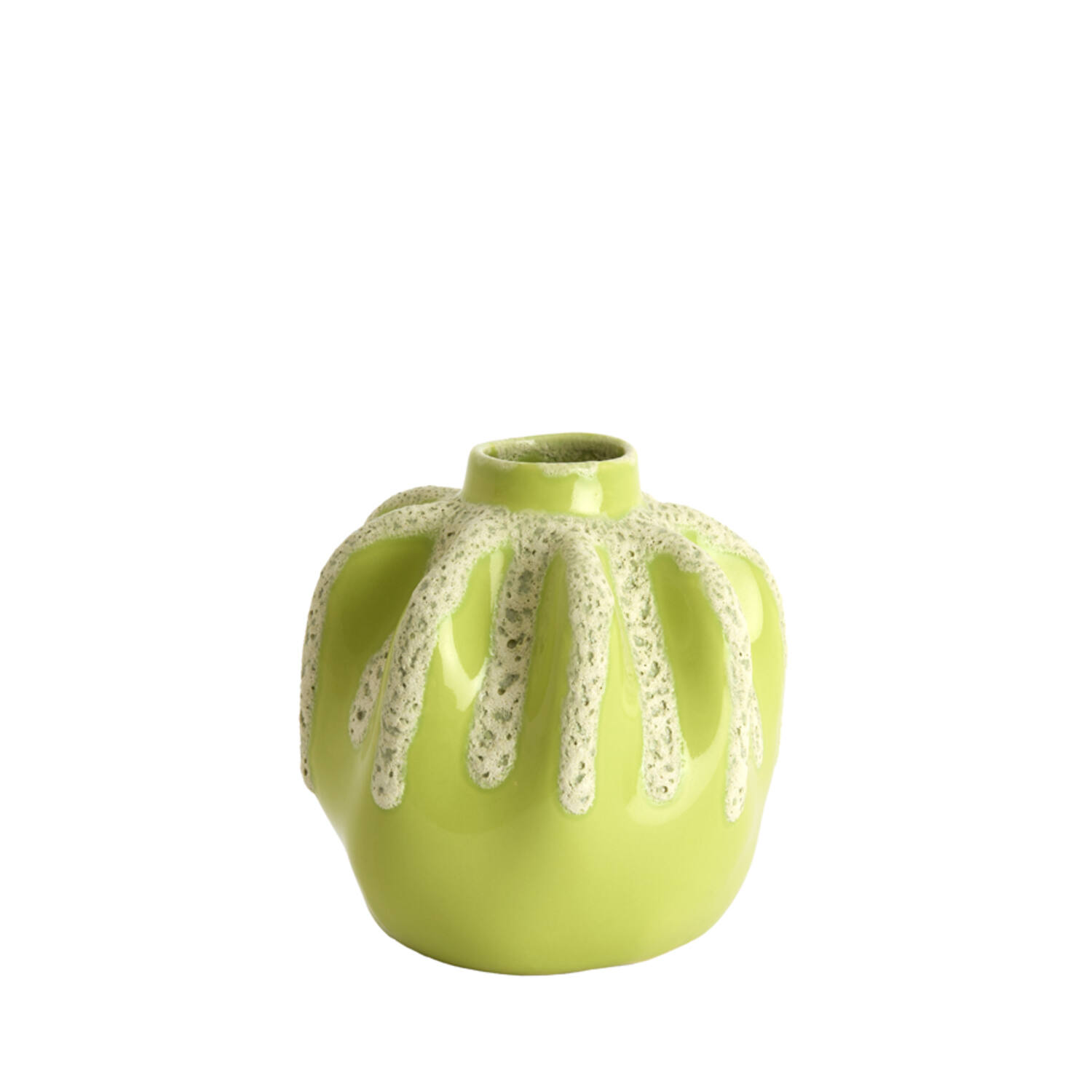 Vase deco Ø23,5x27,5 cm CHIERI ceramics light green+cream