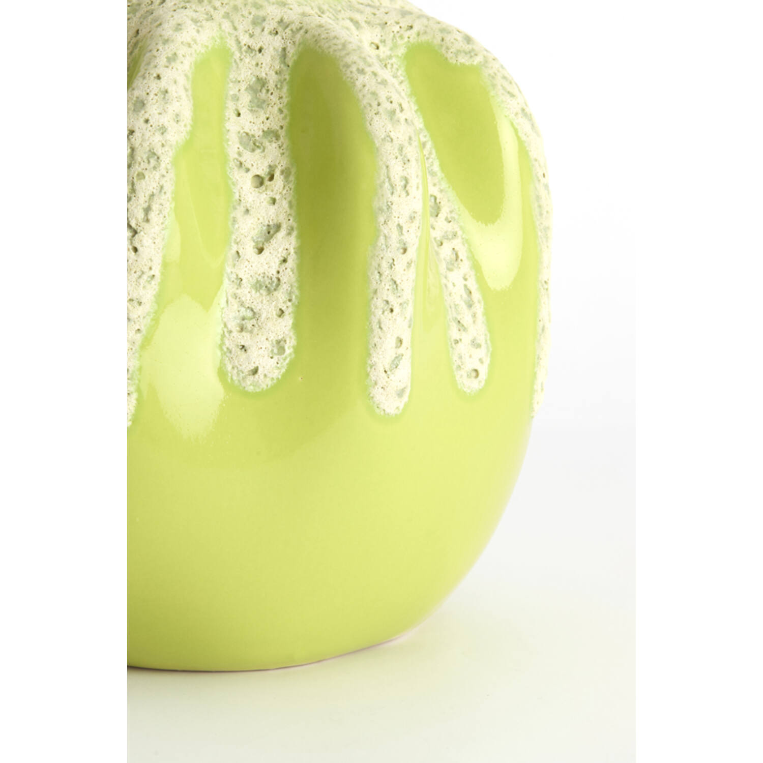 Vase deco Ø23,5x27,5 cm CHIERI ceramics light green+cream