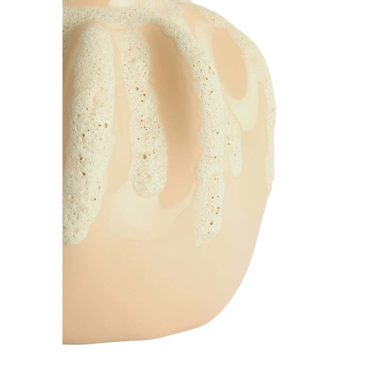 Vase deco Ø23,5x27,5 cm CHIERI ceramics light pink+cream