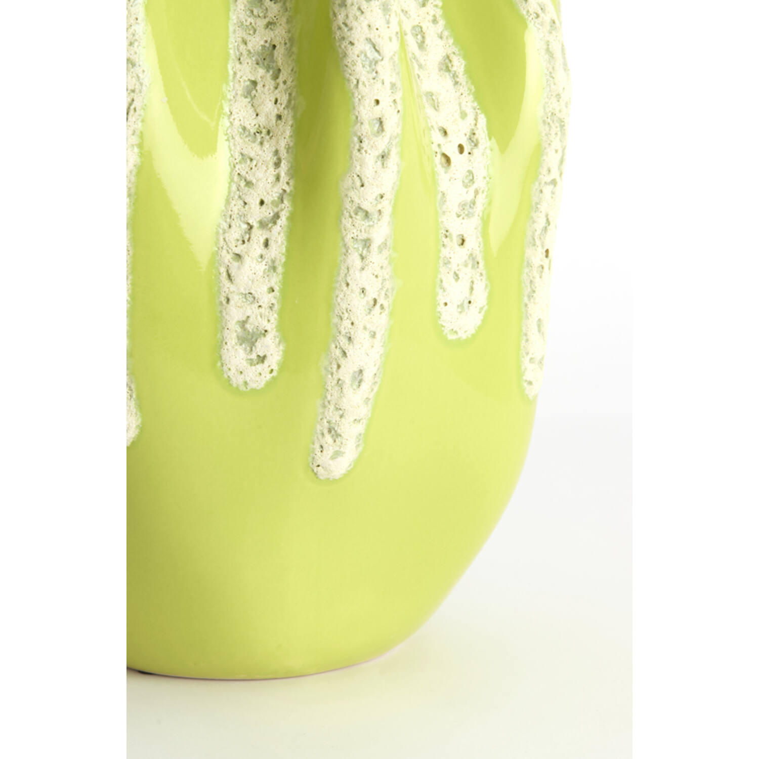 Vase deco Ø25x38 cm CHIERI ceramics light green+cream