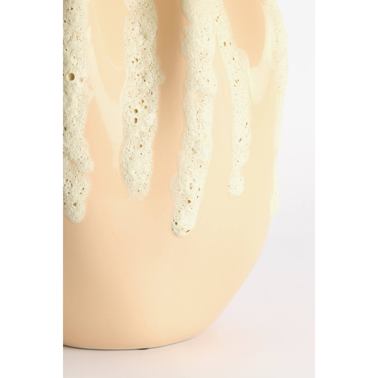 Vase deco Ø25x38 cm CHIERI ceramics light pink+cream
