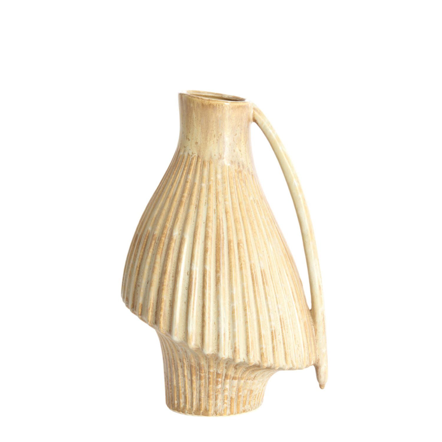Vase deco 25,5x23x39,5 cm FORLA ceramics cream+orange-brown