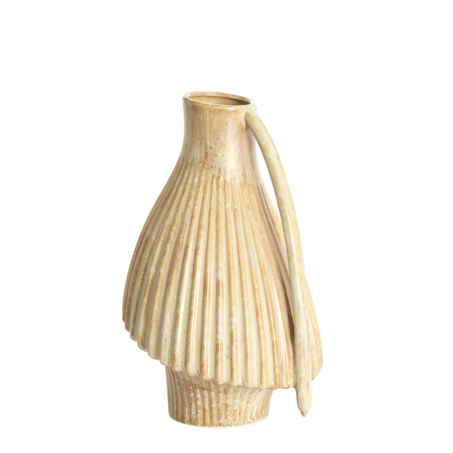 Vase deco 25,5x23x39,5 cm FORLA ceramics cream+orange-brown