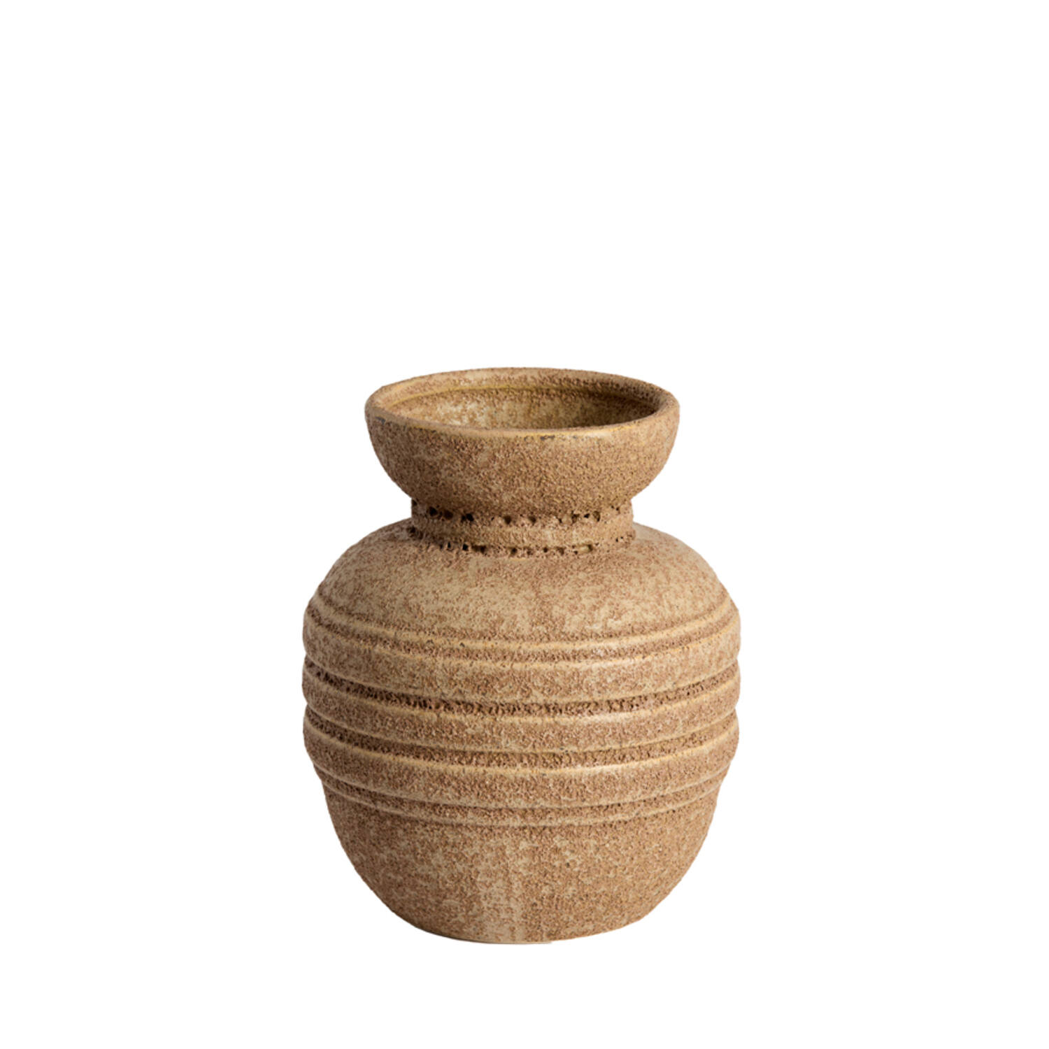 Vase deco Ø16,5x20 cm ARPINO ceramics matt light brown
