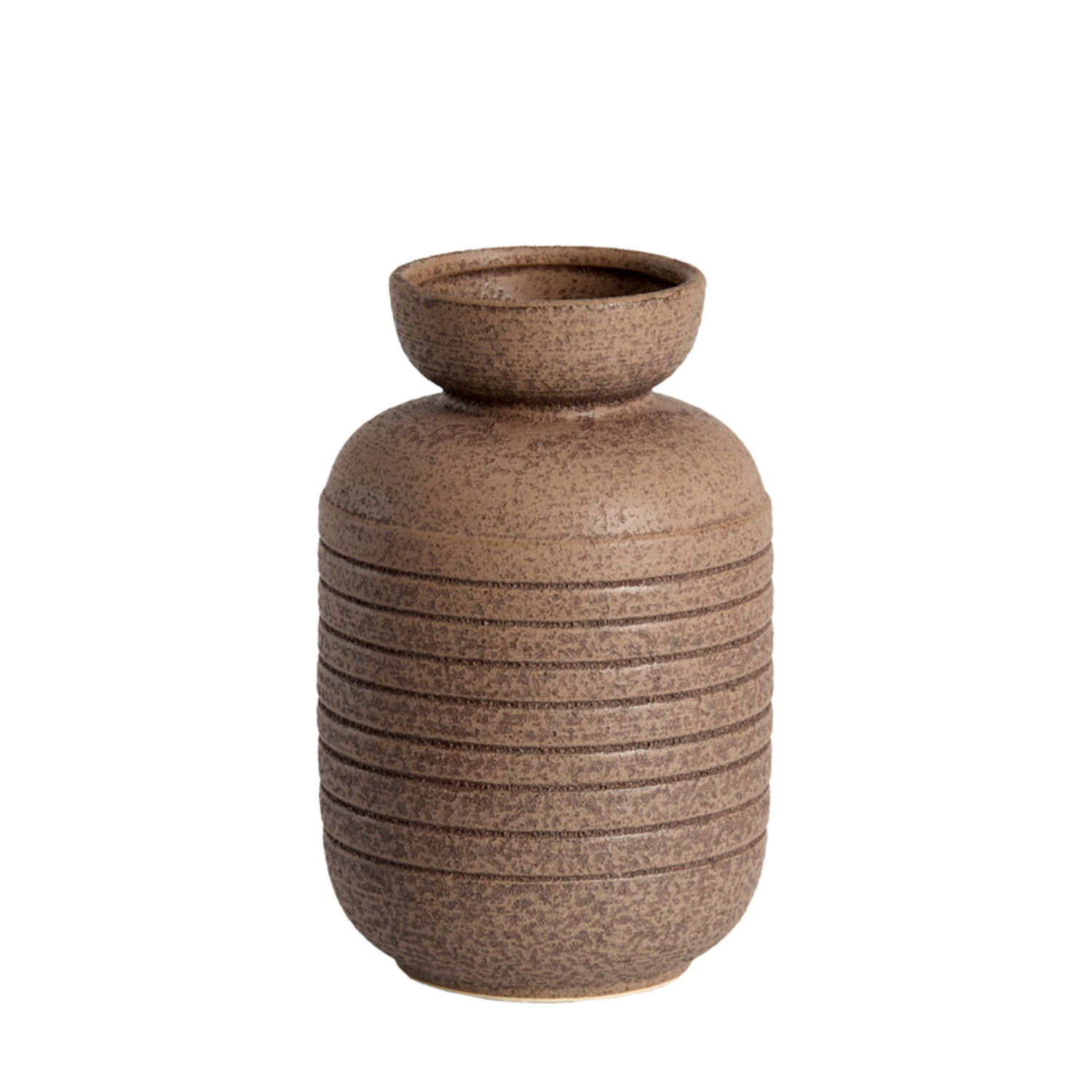 Vase deco Ø17x26 cm ARPINO ceramics matt dark brown