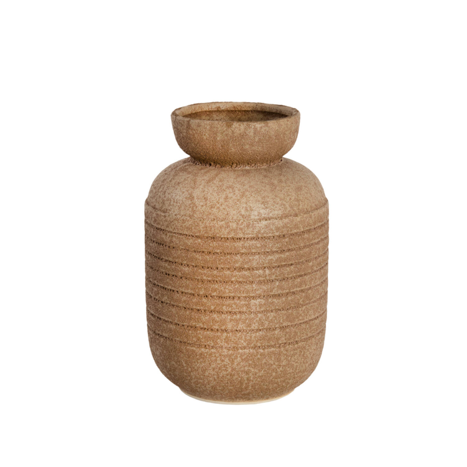 Vase deco Ø21x32,5 cm ARPINO ceramics matt light brown