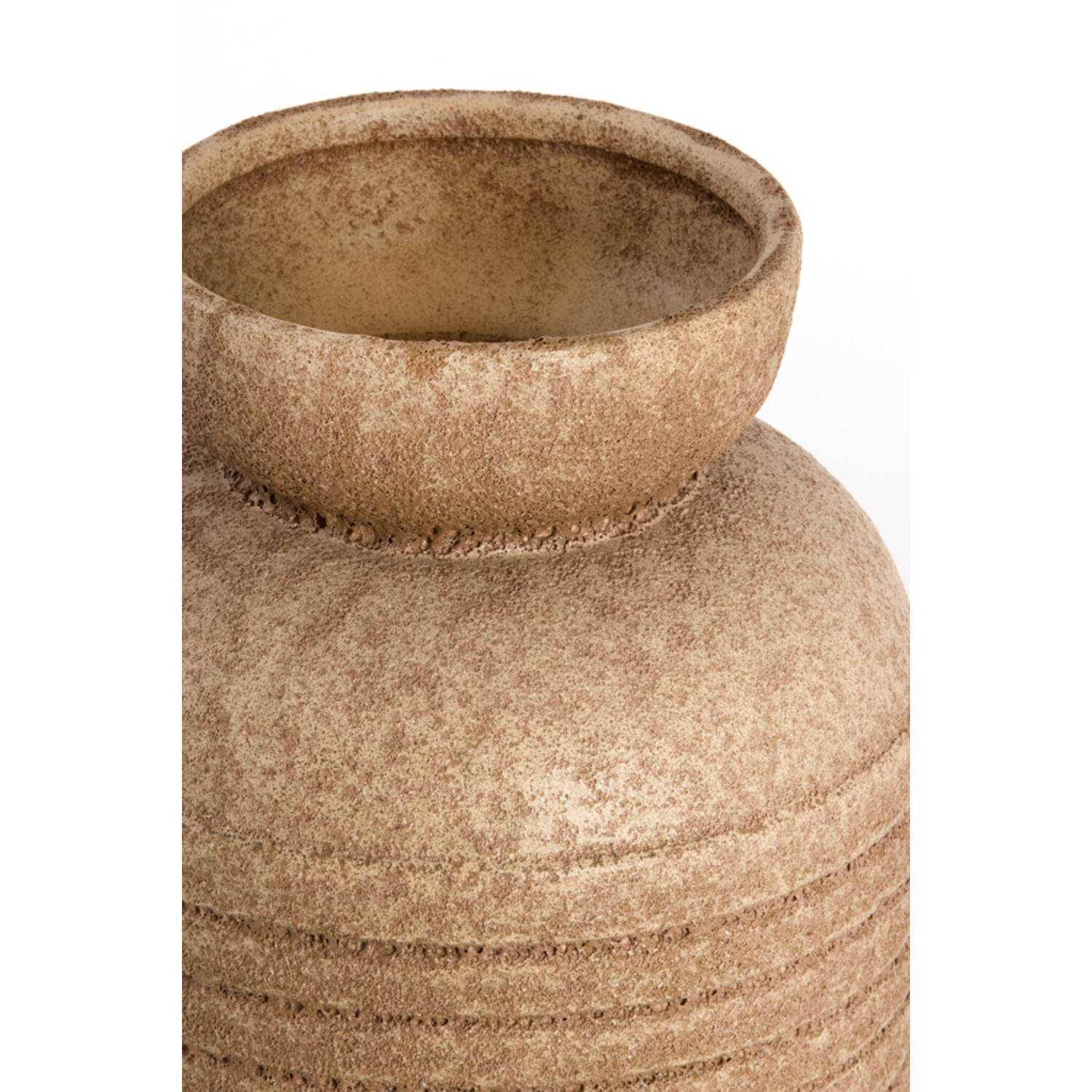 Vase deco Ø21x32,5 cm ARPINO ceramics matt light brown