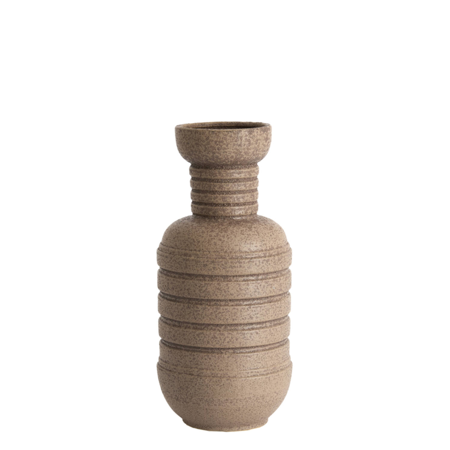 Vase deco Ø20x43 cm ARPINO ceramics matt dark brown