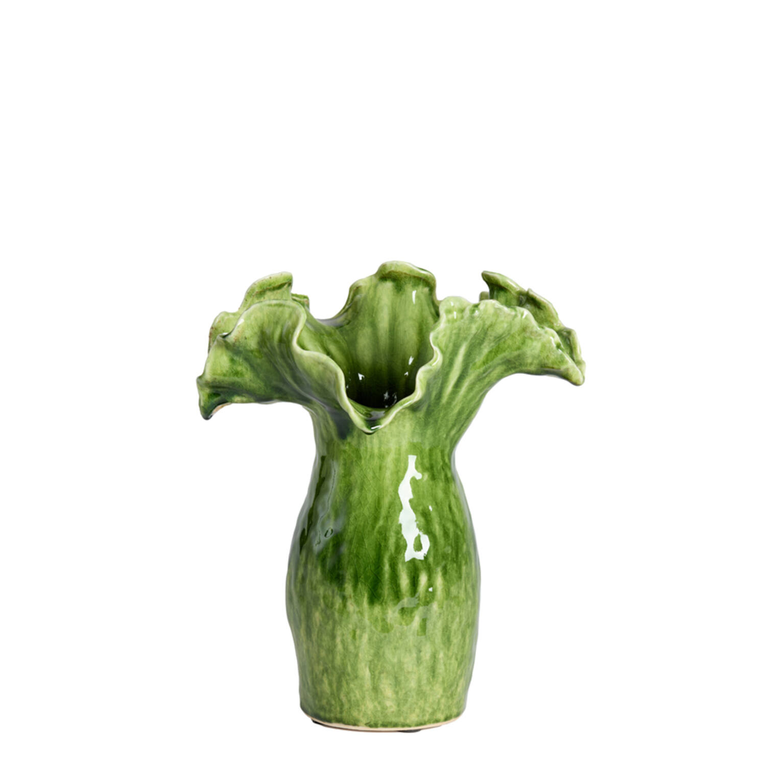 Vase deco 31x24,5x35,5 cm VIVEIRO ceramics green