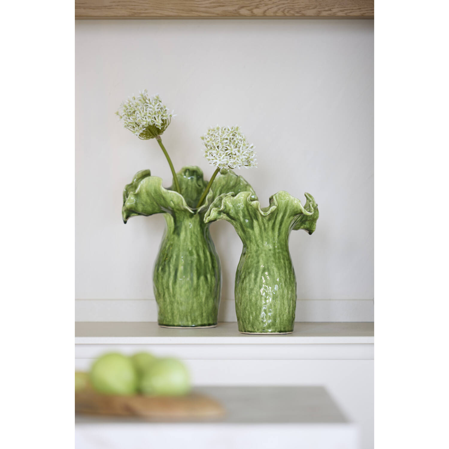 Vase deco 35,5x28x42 cm VIVEIRO ceramics green