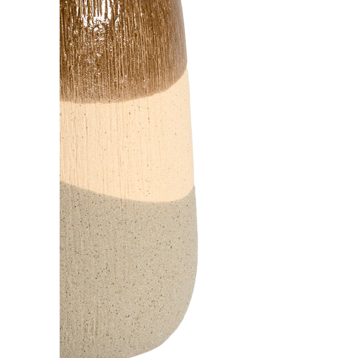 Vase deco Ø12,5x28 cm ZUBIRI ceramics brown+beige+taupe