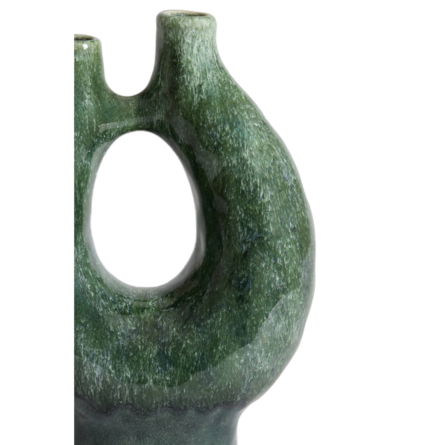 Vase deco 21,5x11,5x30 cm KATHA ceramics petrol