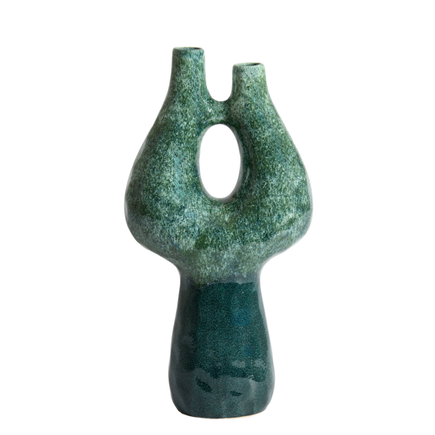 Vase deco 24x12x46 cm KATHA ceramics petrol