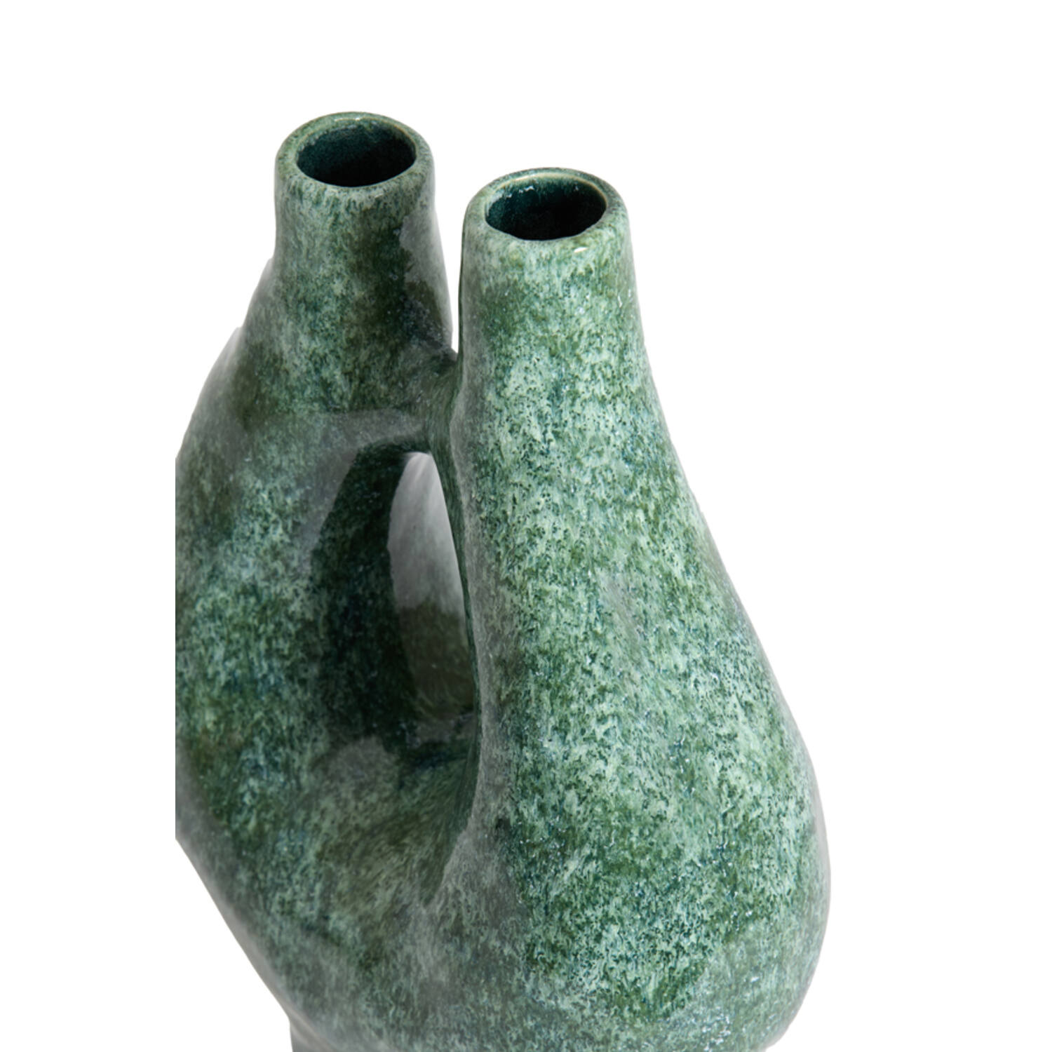 Vase deco 24x12x46 cm KATHA ceramics petrol