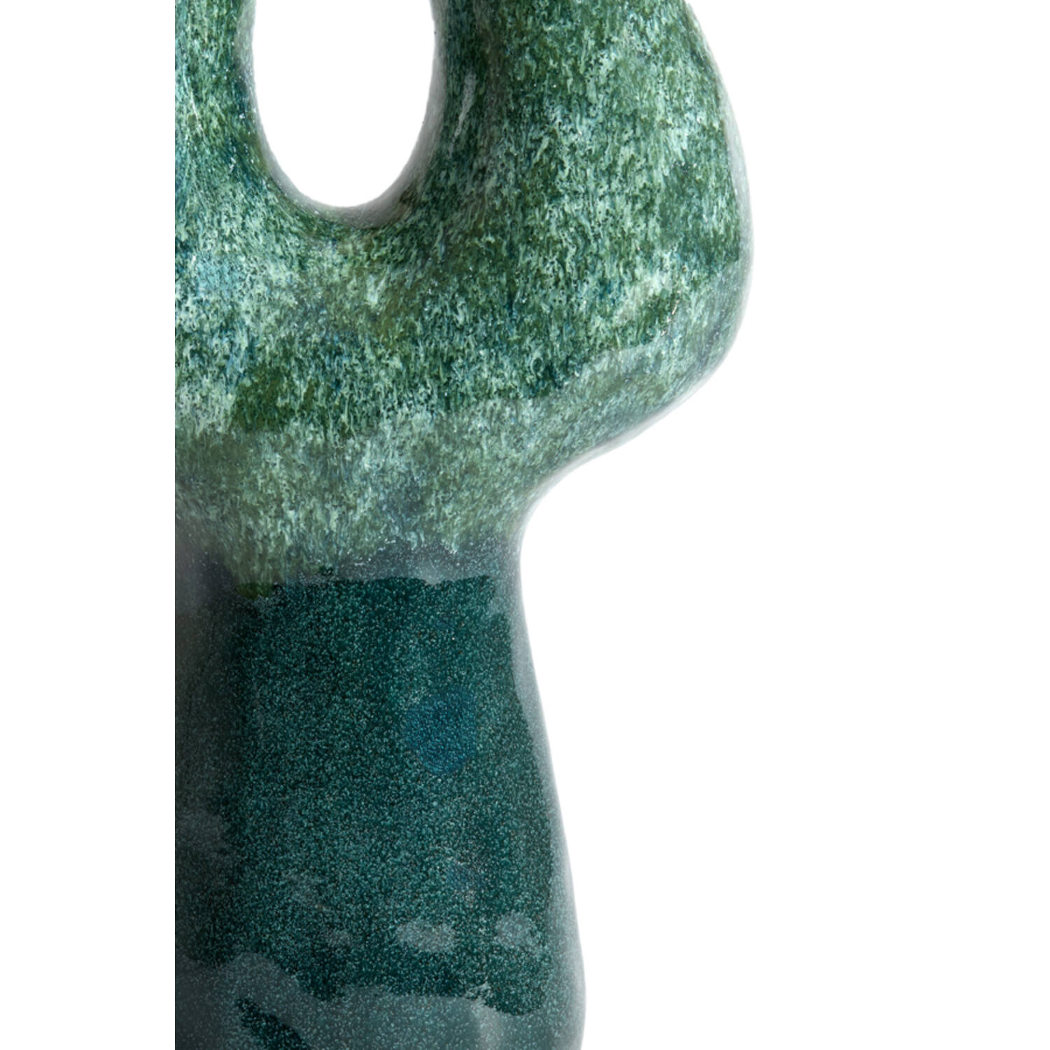 Vase deco 24x12x46 cm KATHA ceramics petrol