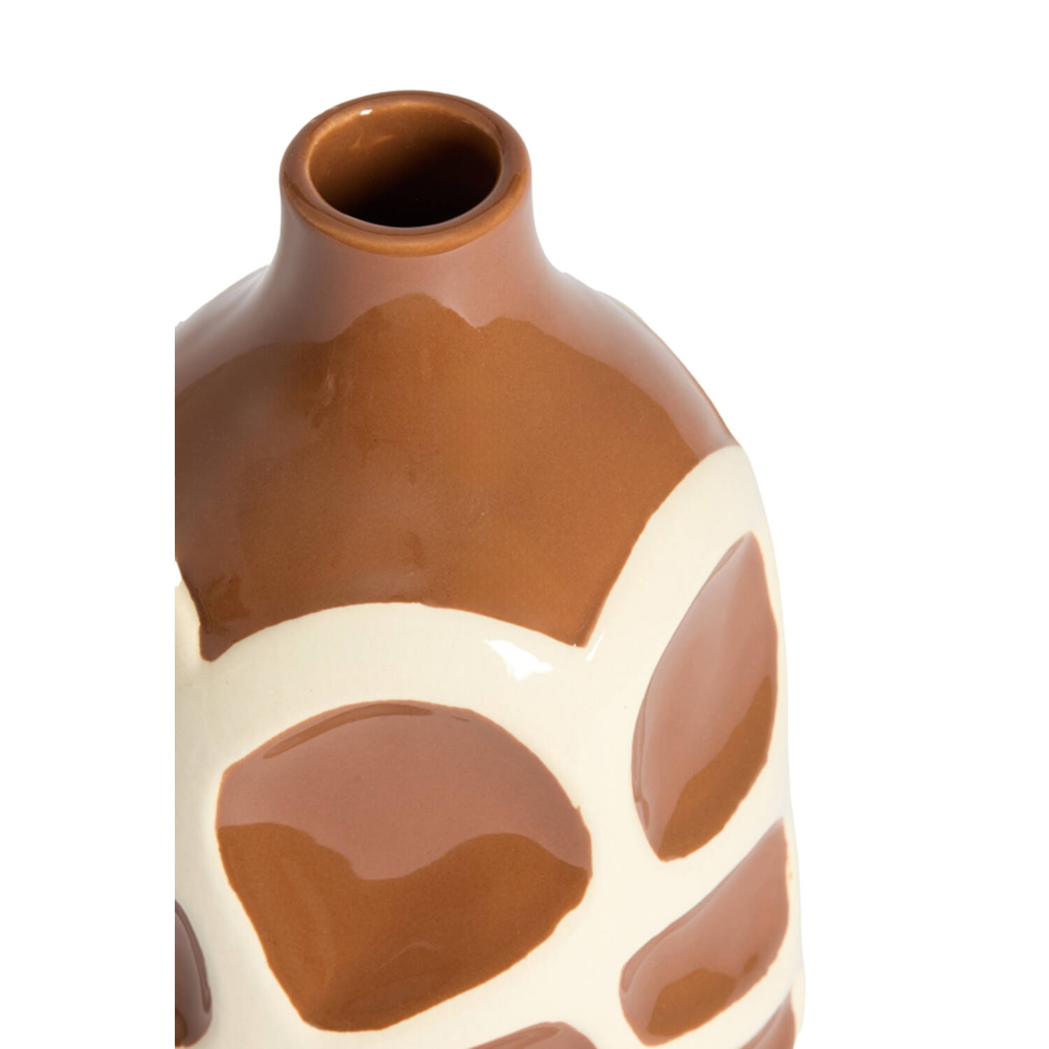 Vase deco Ø15x24 cm SINICE brown+cream