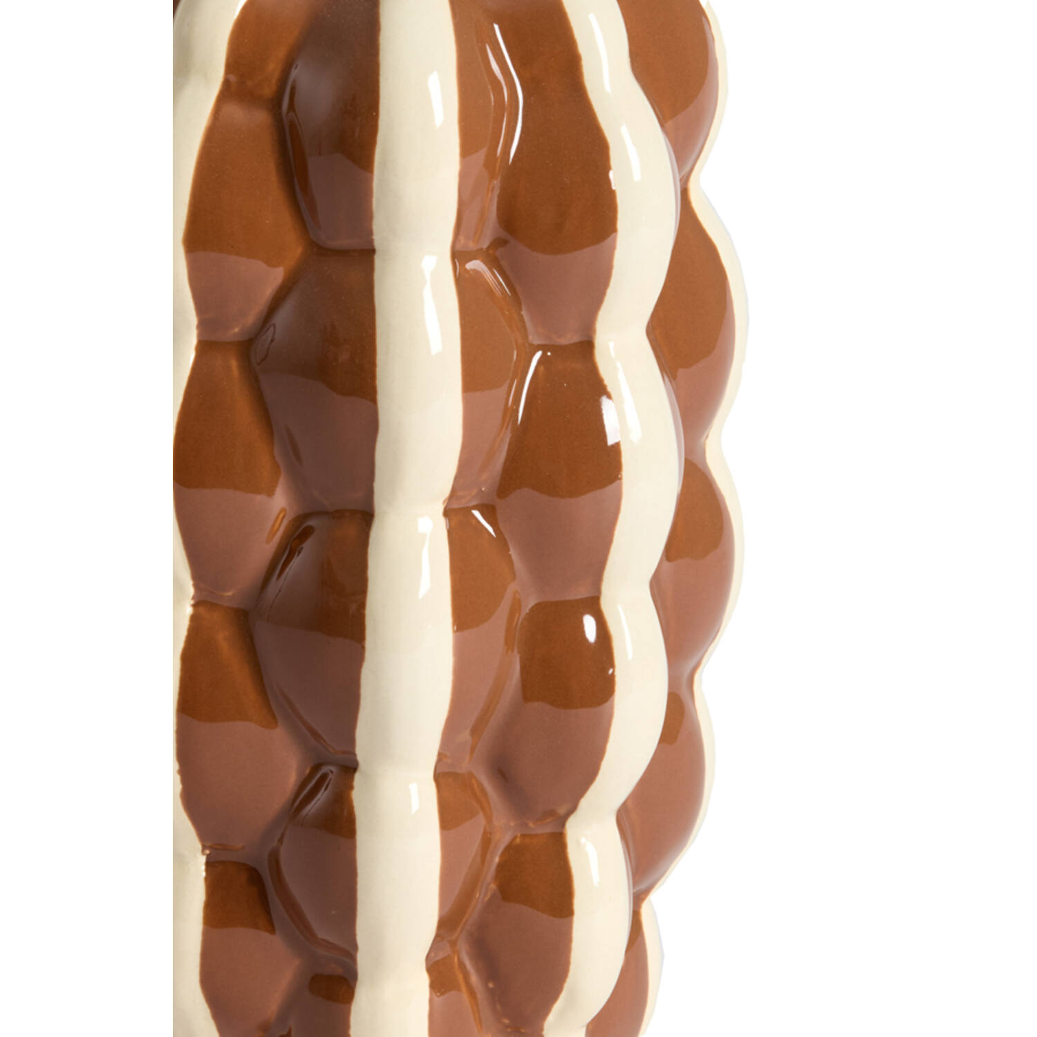 Vase deco Ø15x28 cm ZENELI brown+cream