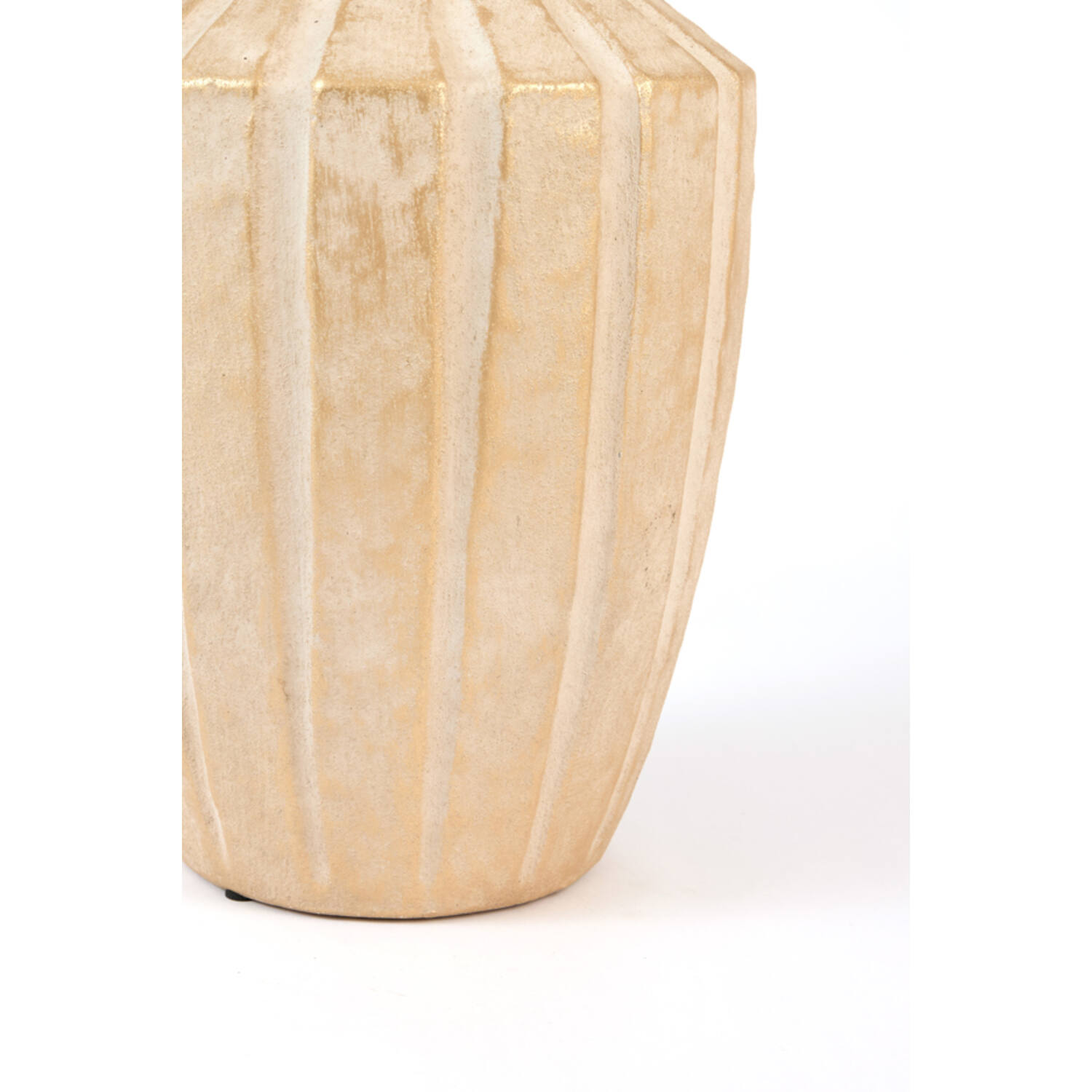 Vase deco Ø23x43,5 cm AYNA ceramics sand+gold