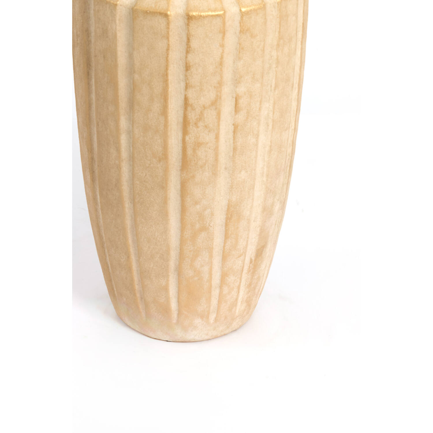Vase deco Ø22,5x58 cm AYNA ceramics sand+gold