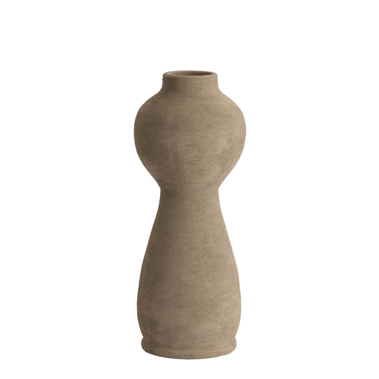Vase deco Ø13x34 cm YECLA ceramics taupe