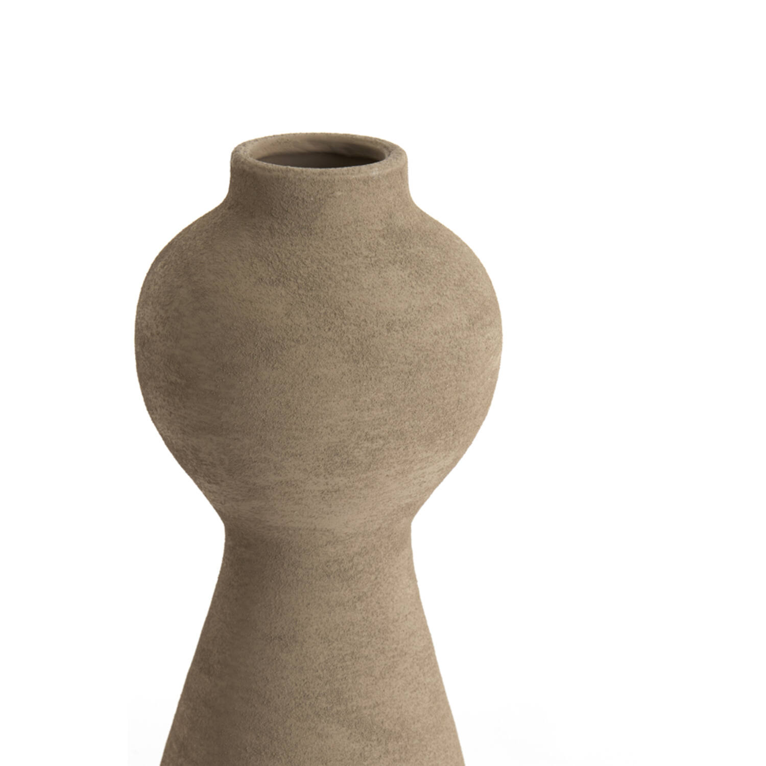 Vase deco Ø13x34 cm YECLA ceramics taupe