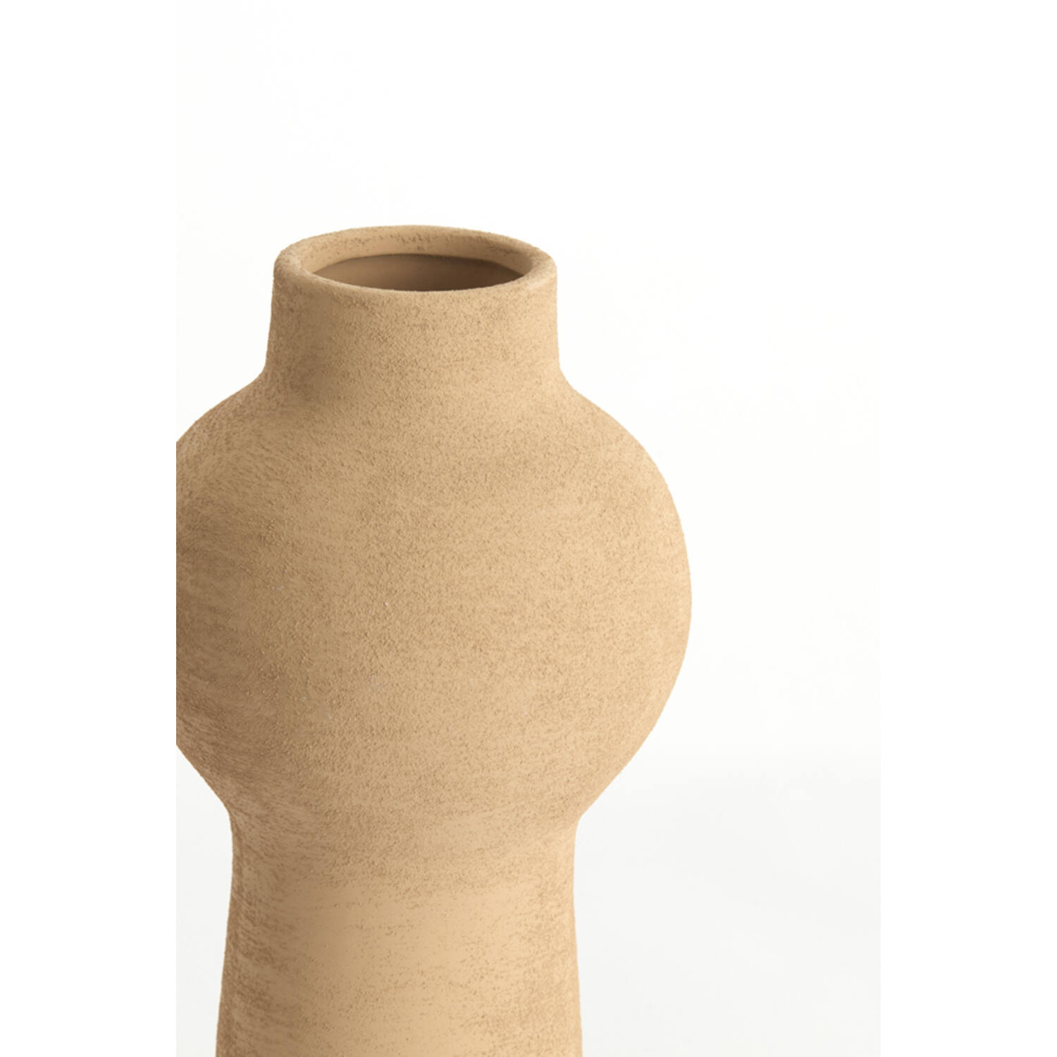 Vase deco Ø13x34 cm YECLA ceramics light peach