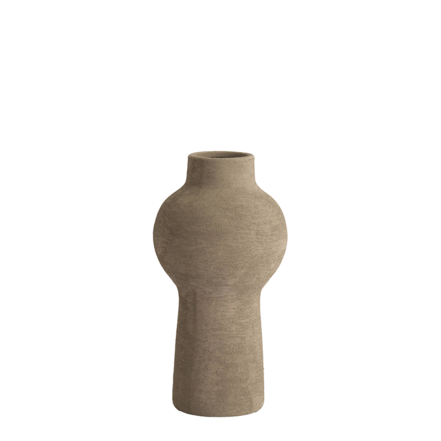 Vase deco Ø13,5x27,5 cm YECLA ceramics taupe