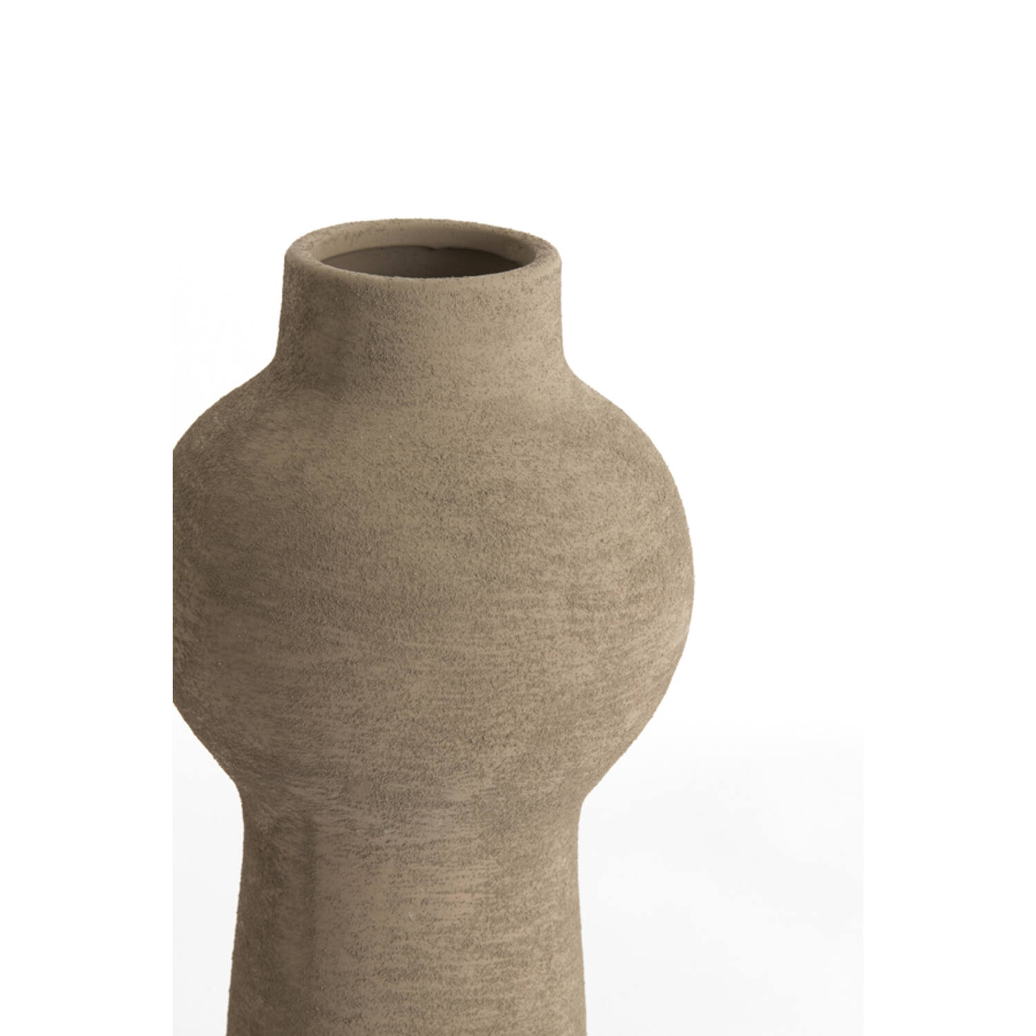 Vase deco Ø13,5x27,5 cm YECLA ceramics taupe