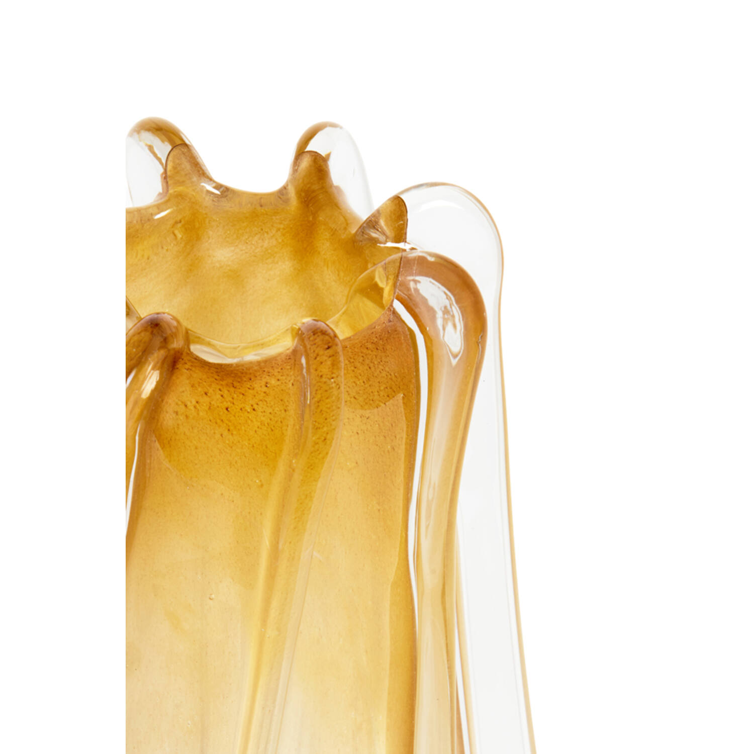 Vase Ø18,5x23 cm MIROLA glass milky beige
