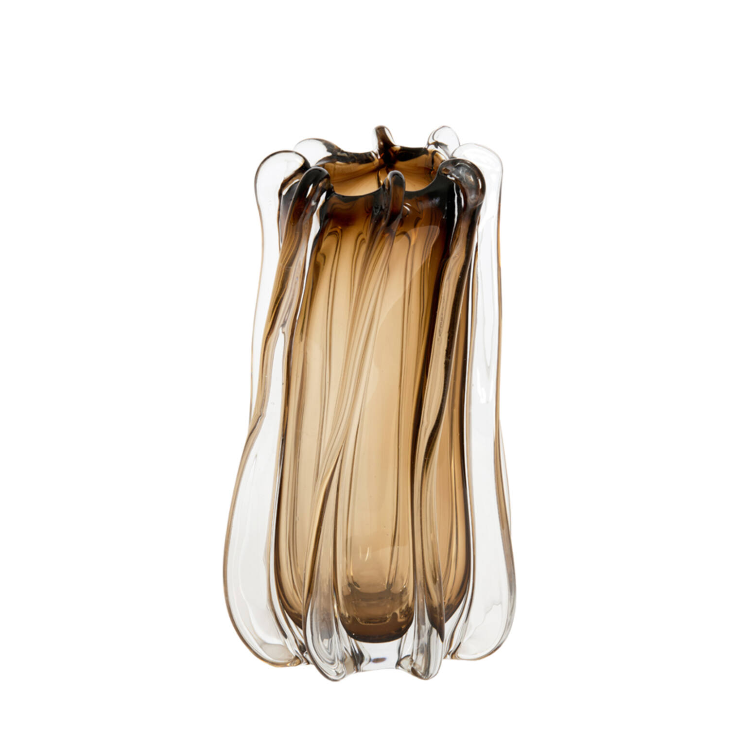 Vase Ø19x31 cm MIROLA glass brown