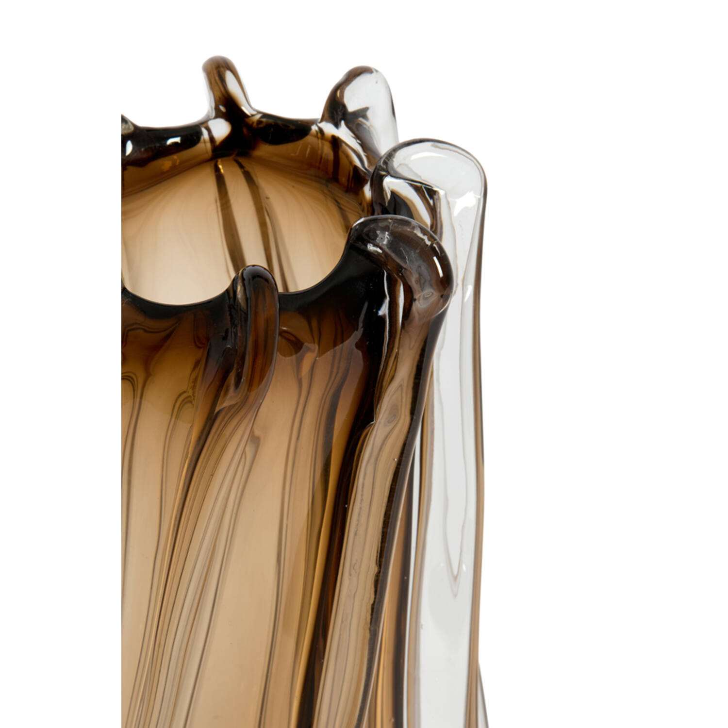 Vase Ø19x31 cm MIROLA glass brown