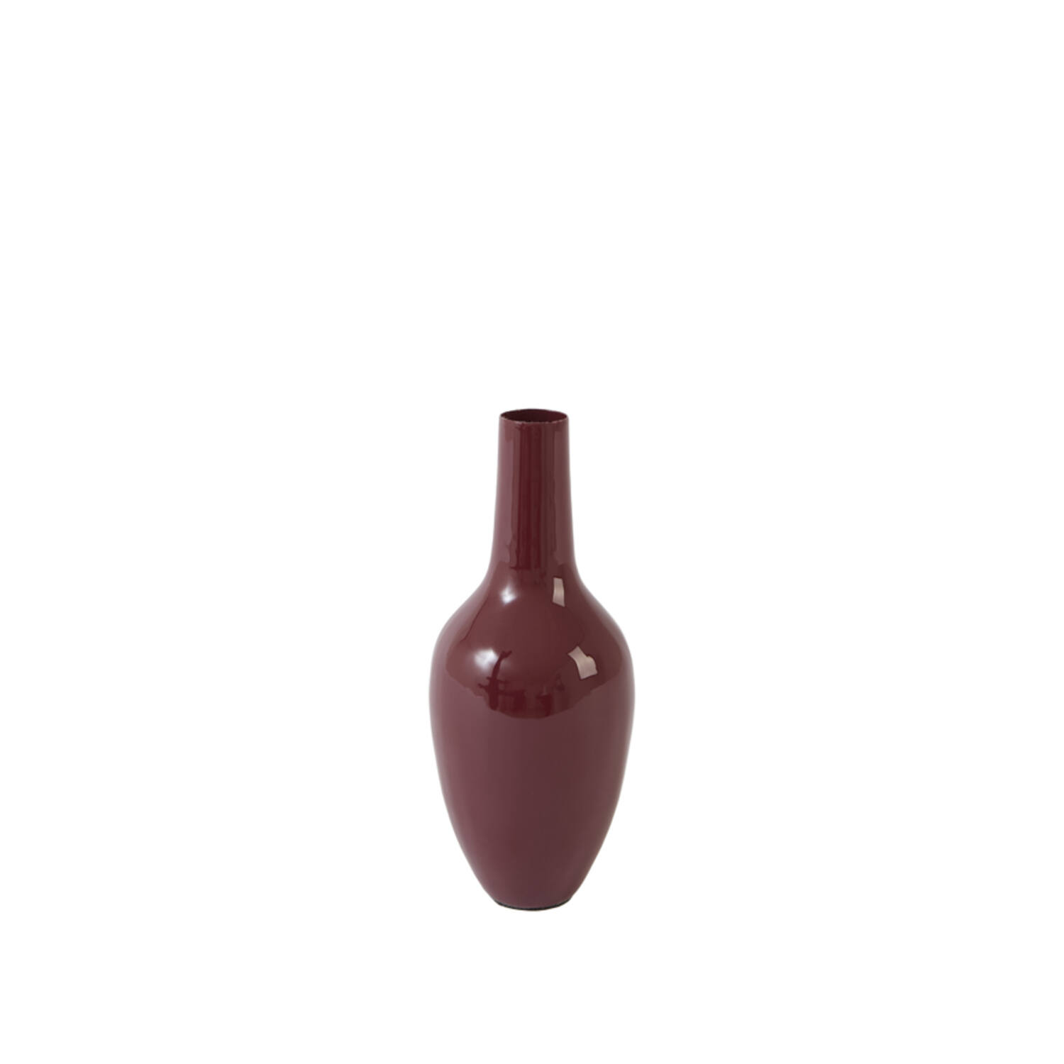 Vase deco Ø8x19 cm JAVIER shiny burgundy
