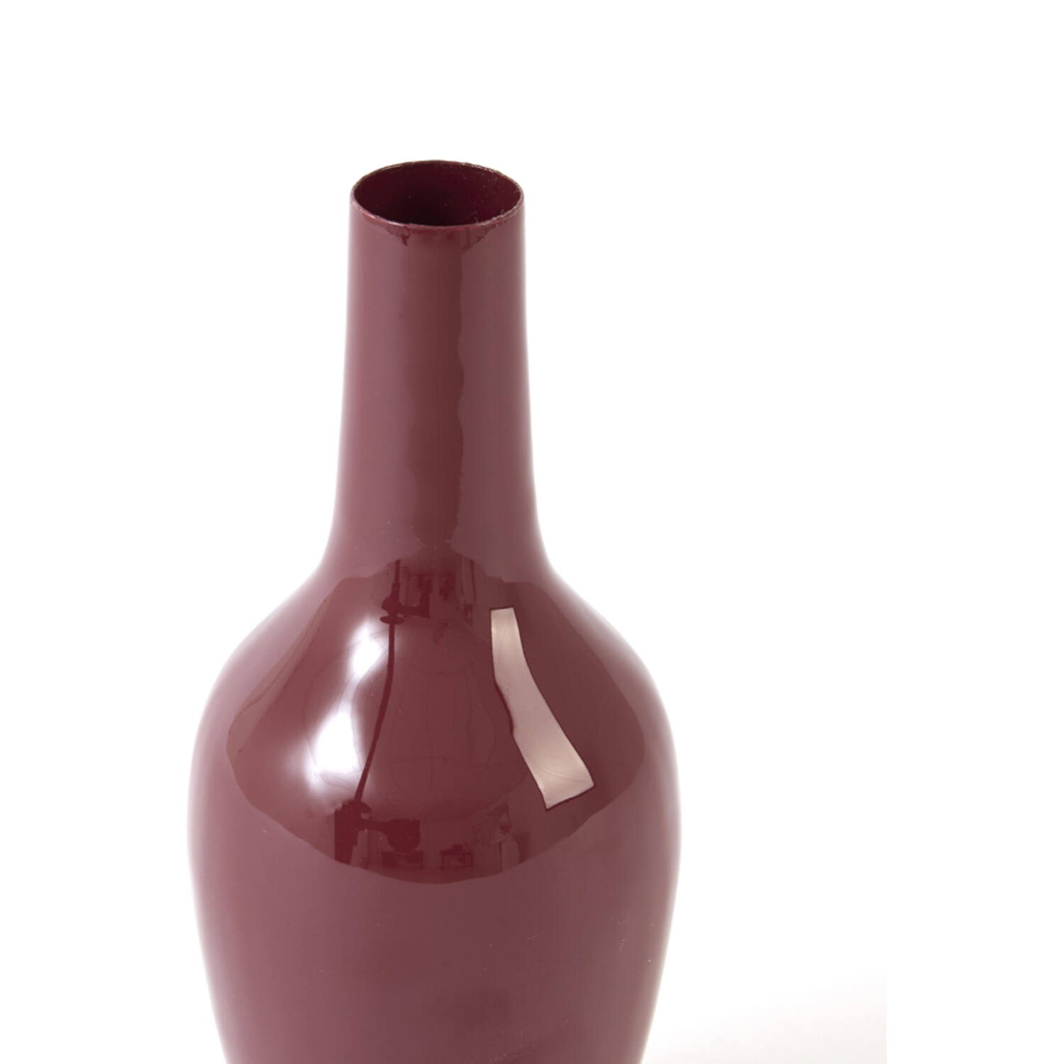 Vase deco Ø8x19 cm JAVIER shiny burgundy