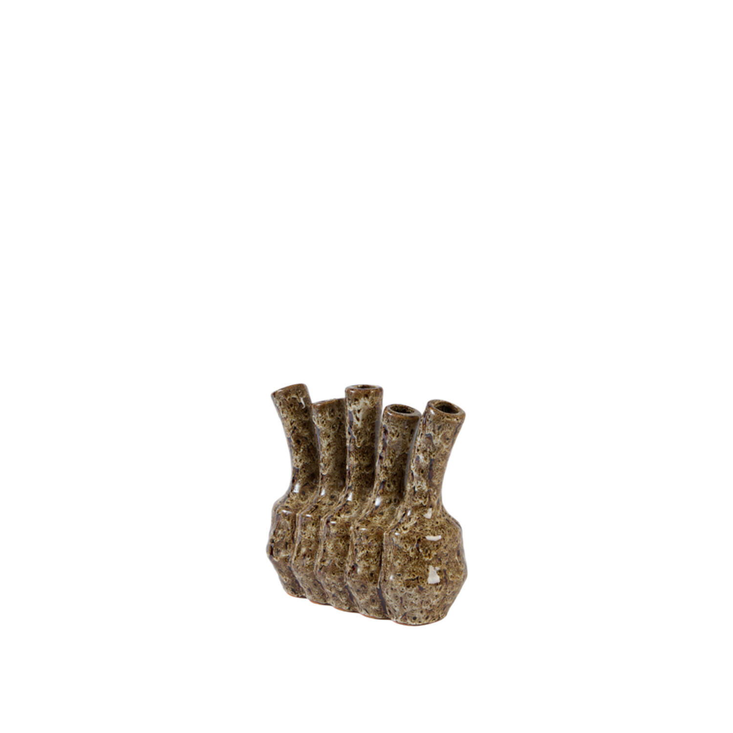 Vase deco 29x13,5x25 cm TUNARI ceramics cream-brown