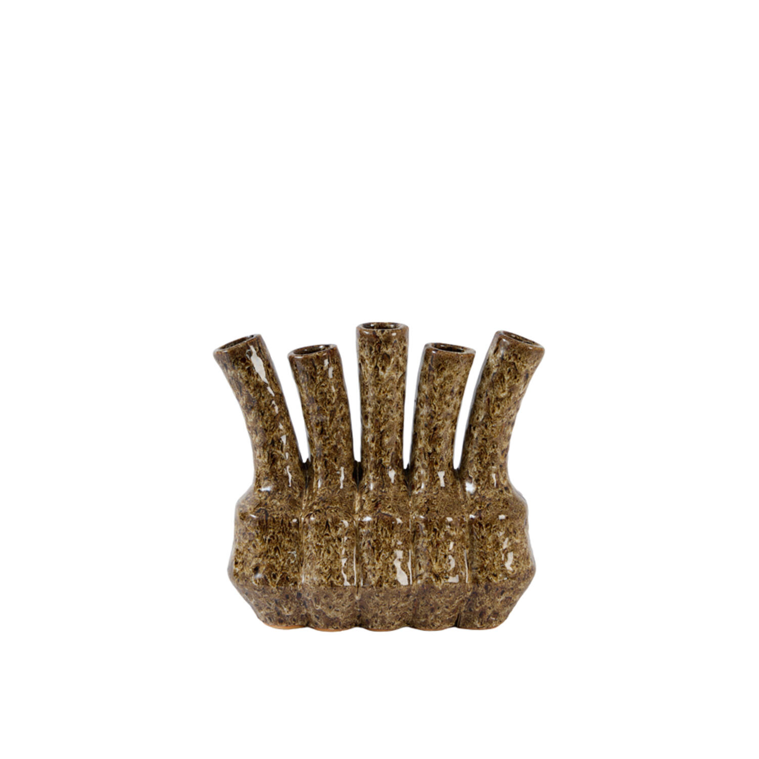 Vase deco 37x18,5x34 cm TUNARI ceramics cream-brown
