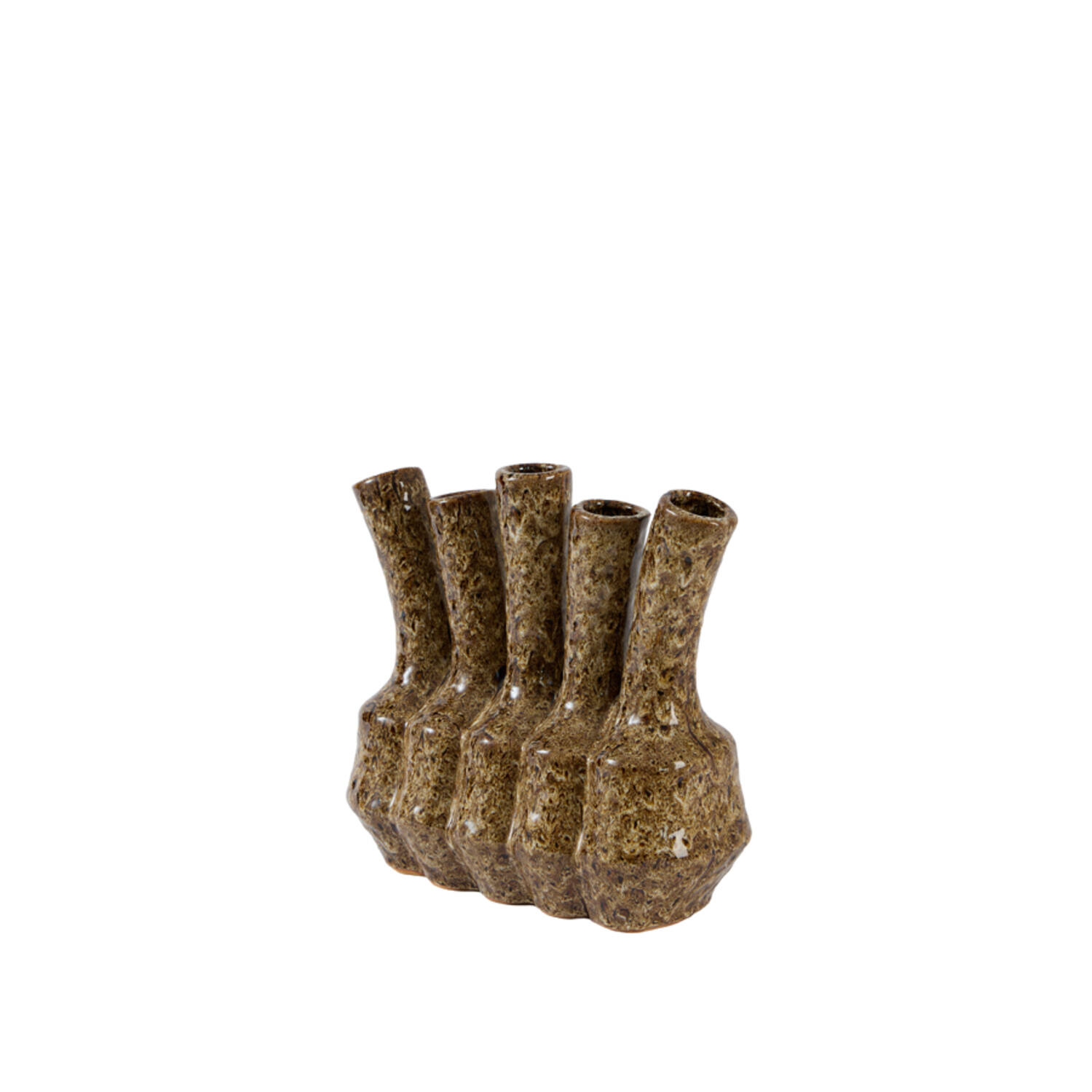 Vase deco 37x18,5x34 cm TUNARI ceramics cream-brown
