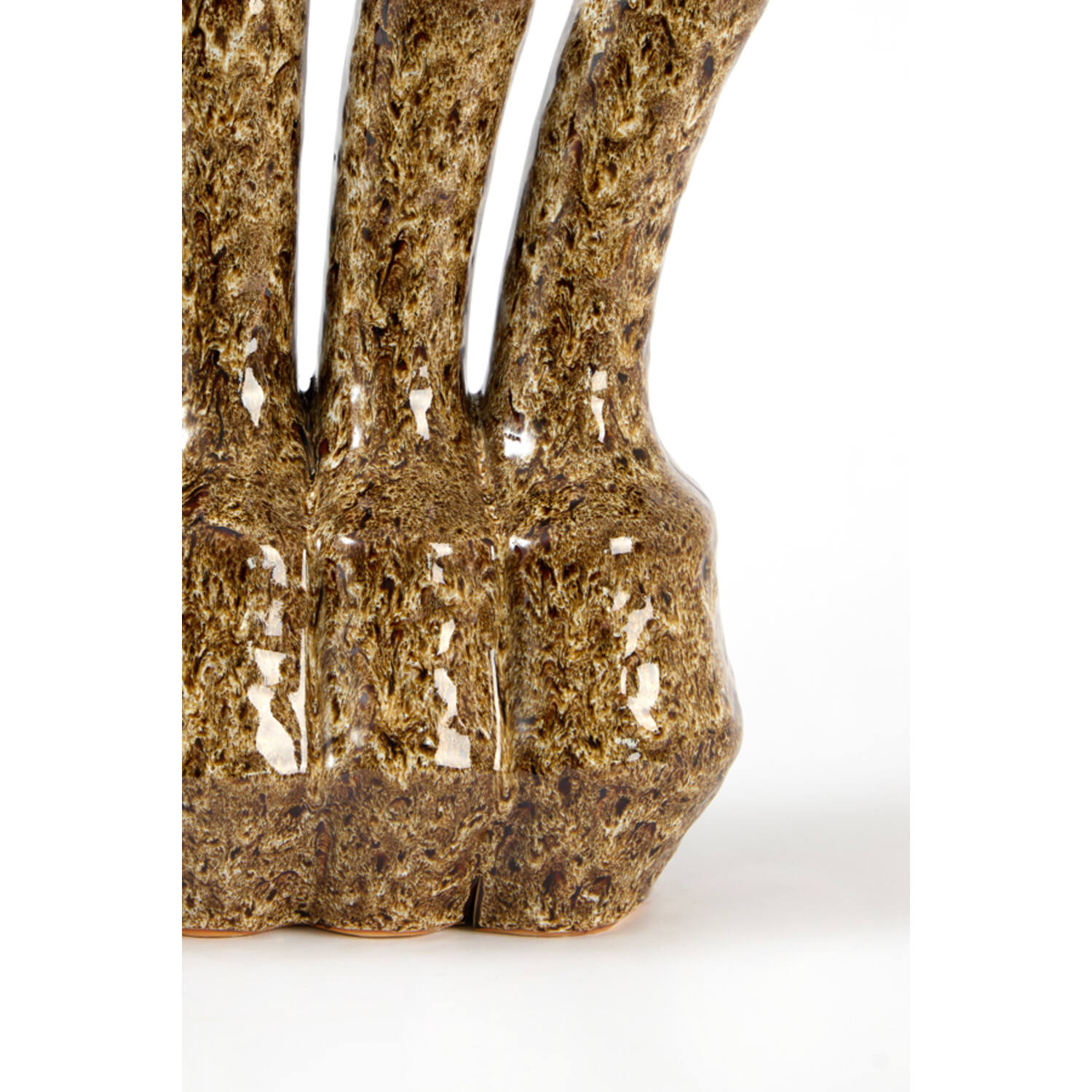 Vase deco 37x18,5x34 cm TUNARI ceramics cream-brown