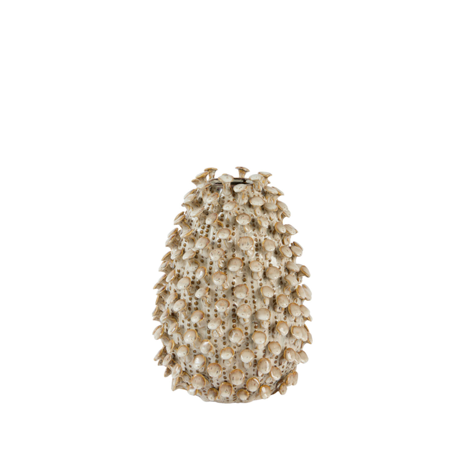 Vase deco Ø25x35 cm RUNCU ceramics cream-sand