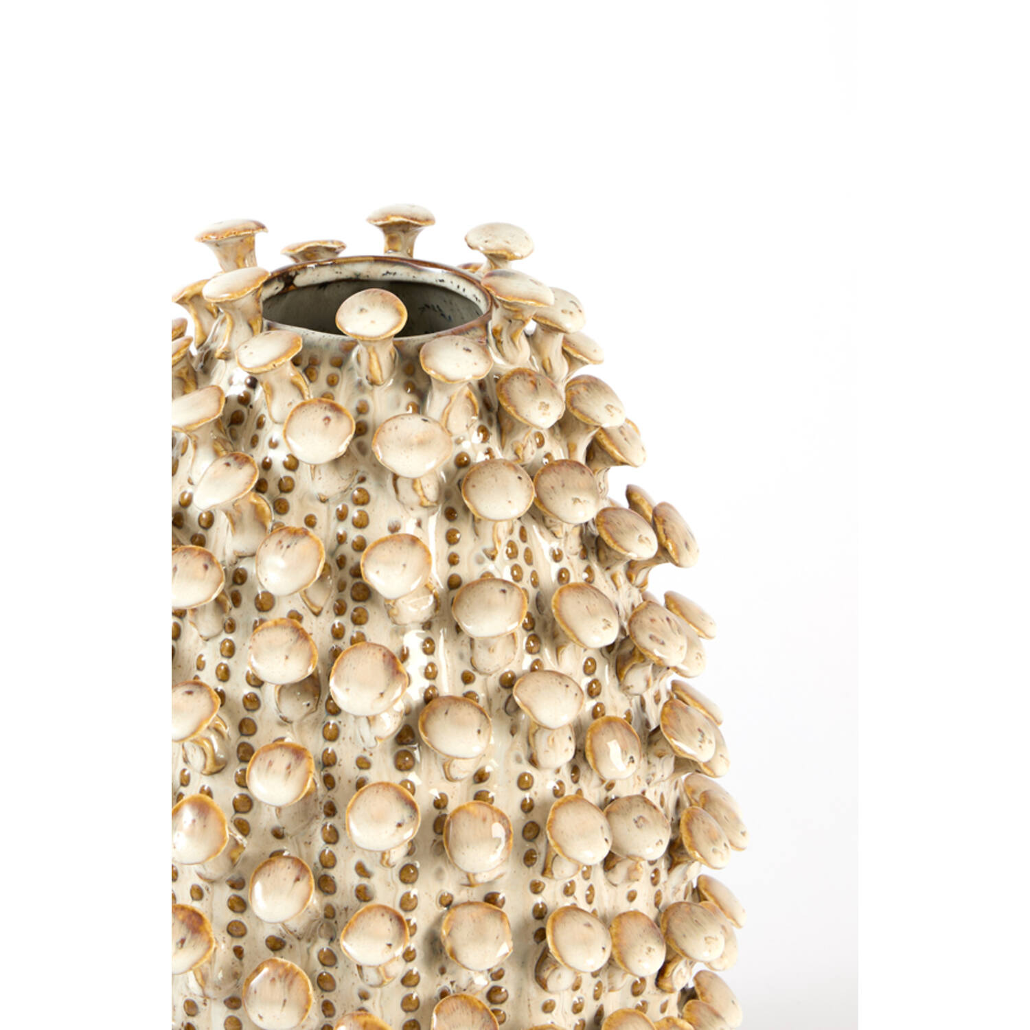 Vase deco Ø25x35 cm RUNCU ceramics cream-sand