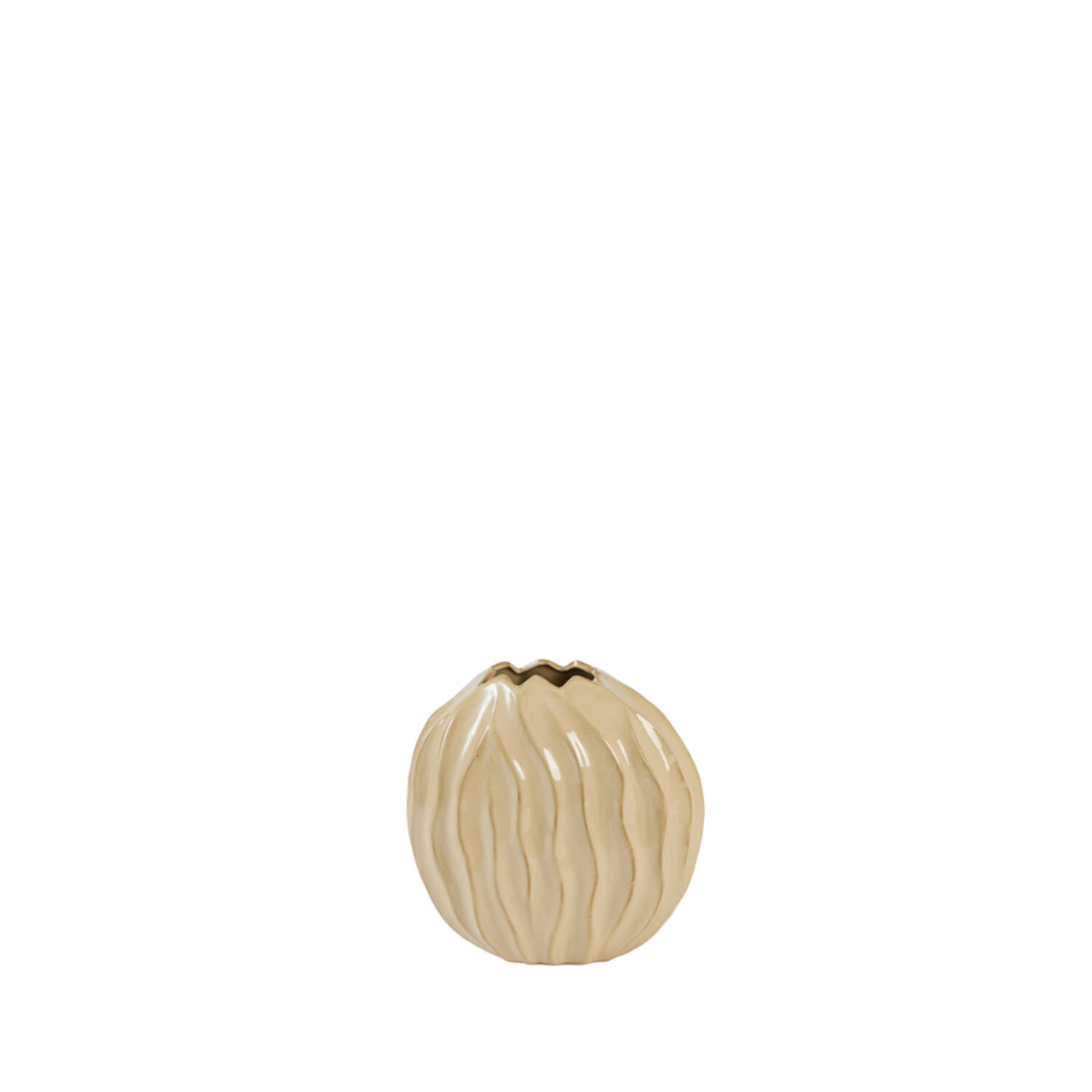 Vase deco 25x14x27 cm PODURI ceramics light brown