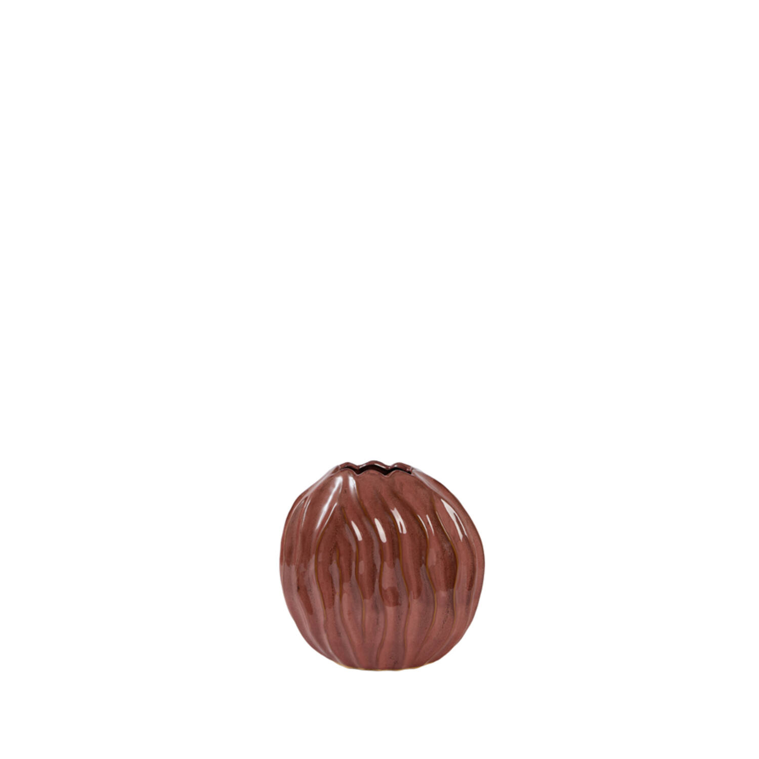 Vase deco 25x14x27 cm PODURI ceramics dark pink