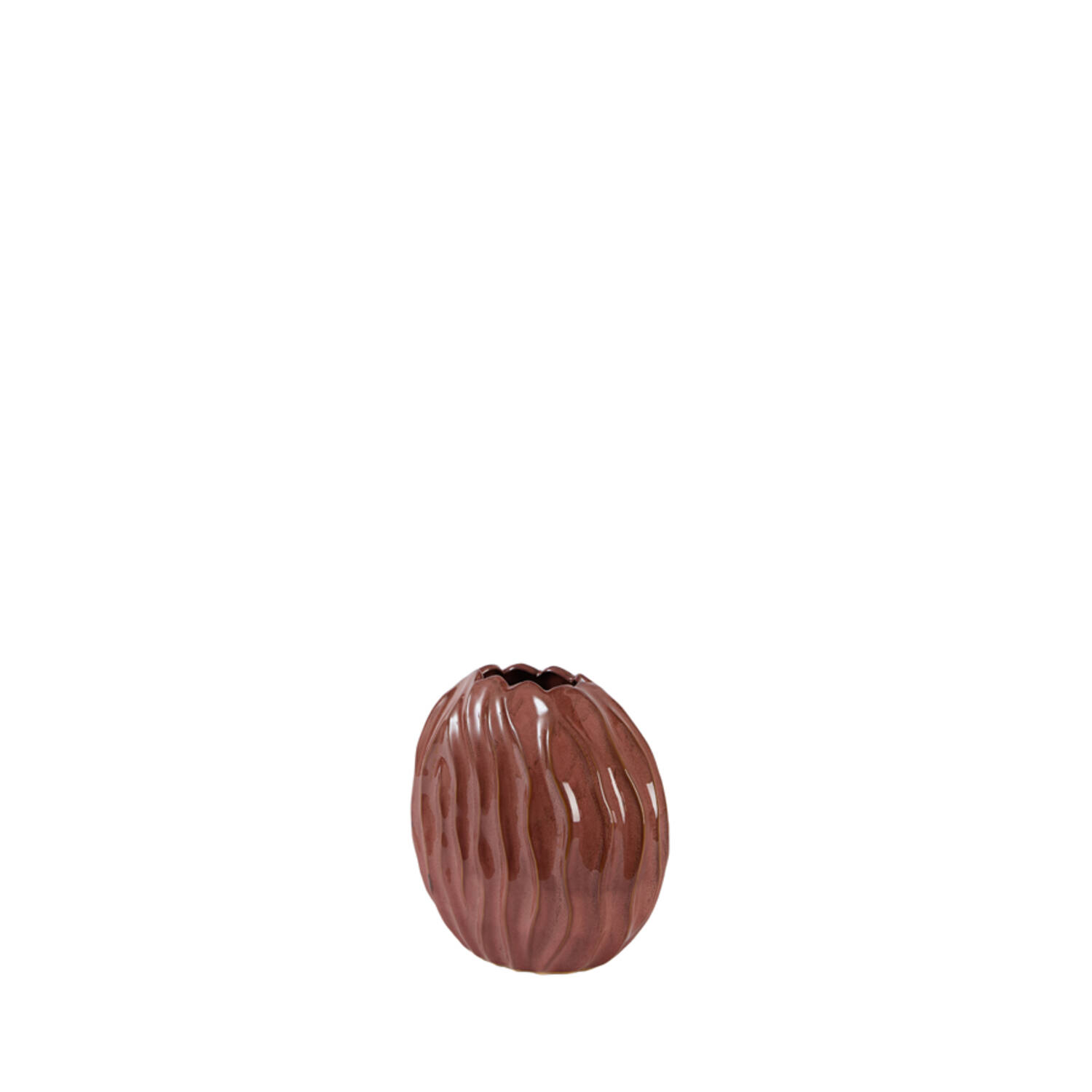 Vase deco 25x14x27 cm PODURI ceramics dark pink