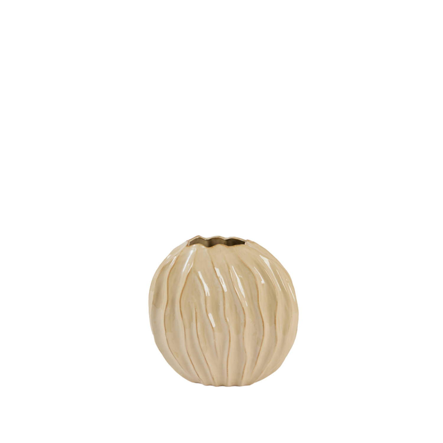 Vase deco 35x17x35 cm PODURI ceramics light brown